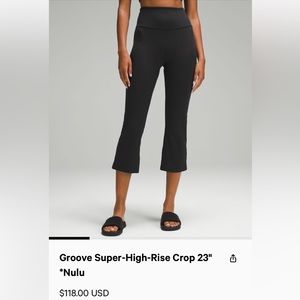 NWT Lululemon groove crop pant
